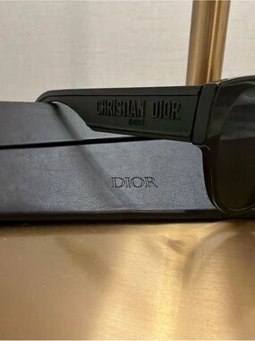 Dior Black Sunglasses with Embossed Temple
